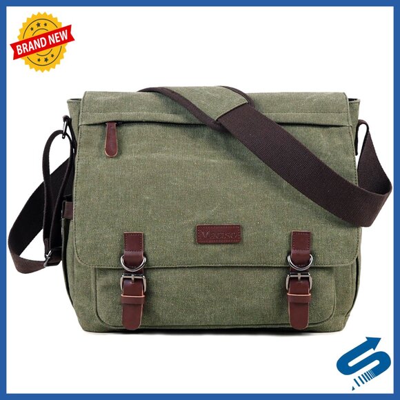 Canvas Messenger Bag Travel Satchel Shoulder Laptop Briefcase Business Vintage